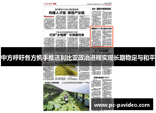 中方呼吁各方携手推进利比亚政治进程实现长期稳定与和平