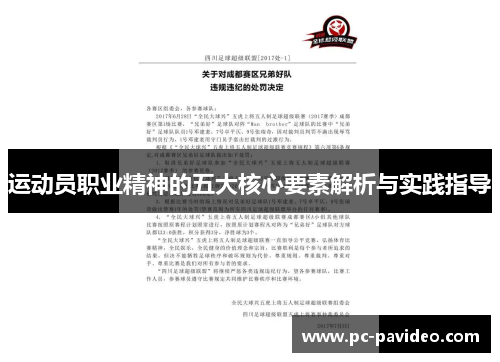 运动员职业精神的五大核心要素解析与实践指导